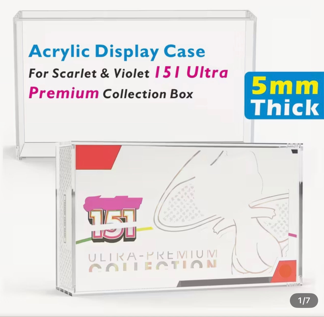 Acrylic Case for 151 Scarlet Violet and NEW Charizard UPC Phantasmal Flames (Fit Same size)