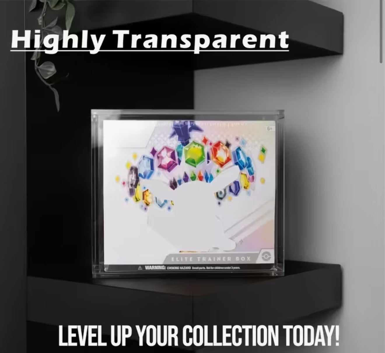 Acrylic Case for Pokemon Etb with Magnets UV protection - Elite trainer box