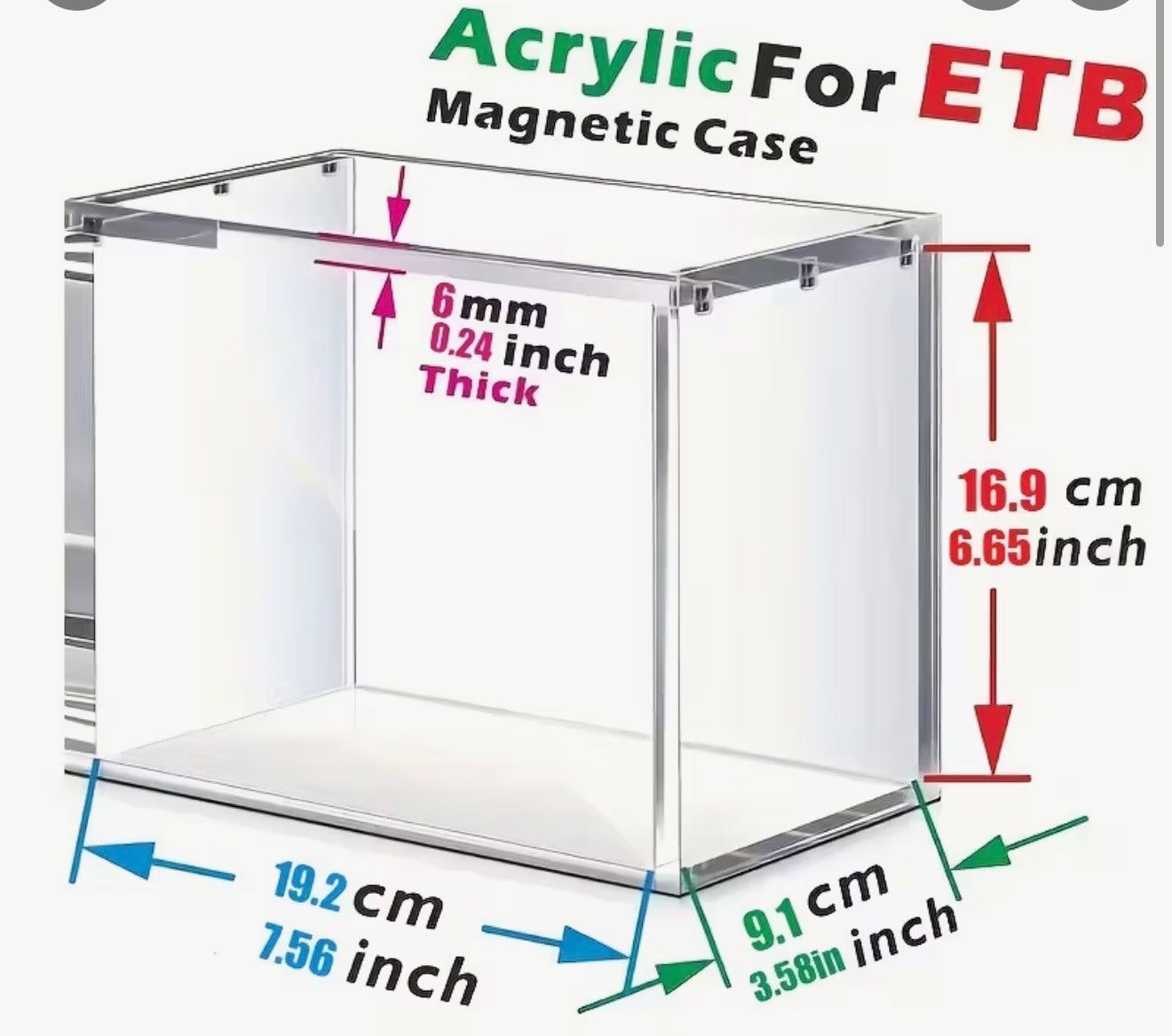 Acrylic Case for Pokemon Etb with Magnets UV protection - Elite trainer box