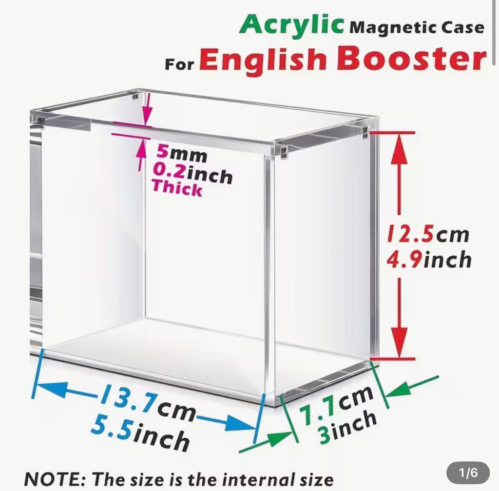 Acrylic Case for Pokemon display 36 booster box with Magnets UV protection