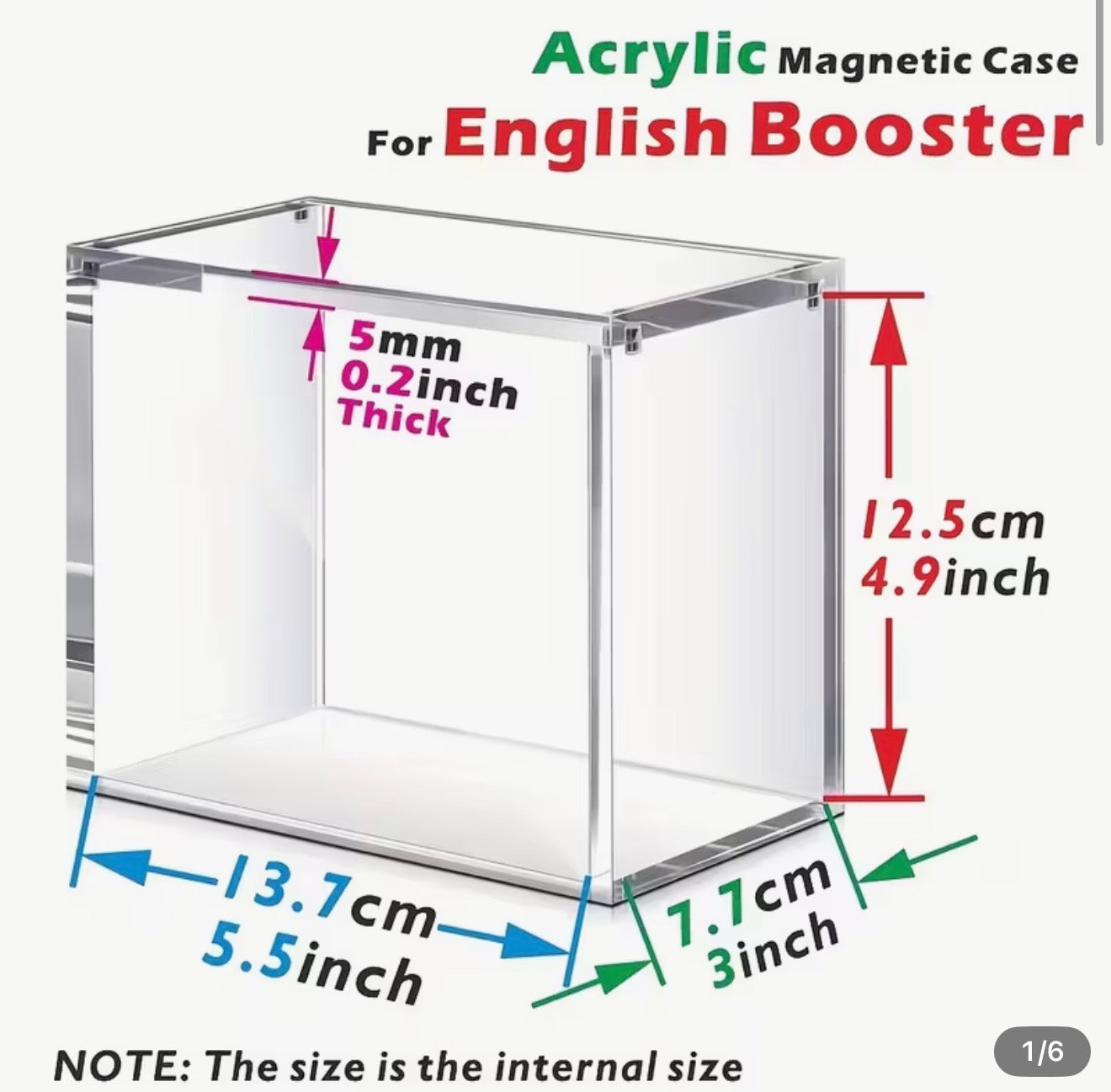 Acrylic Case for Pokemon display 36 booster box with Magnets UV protection