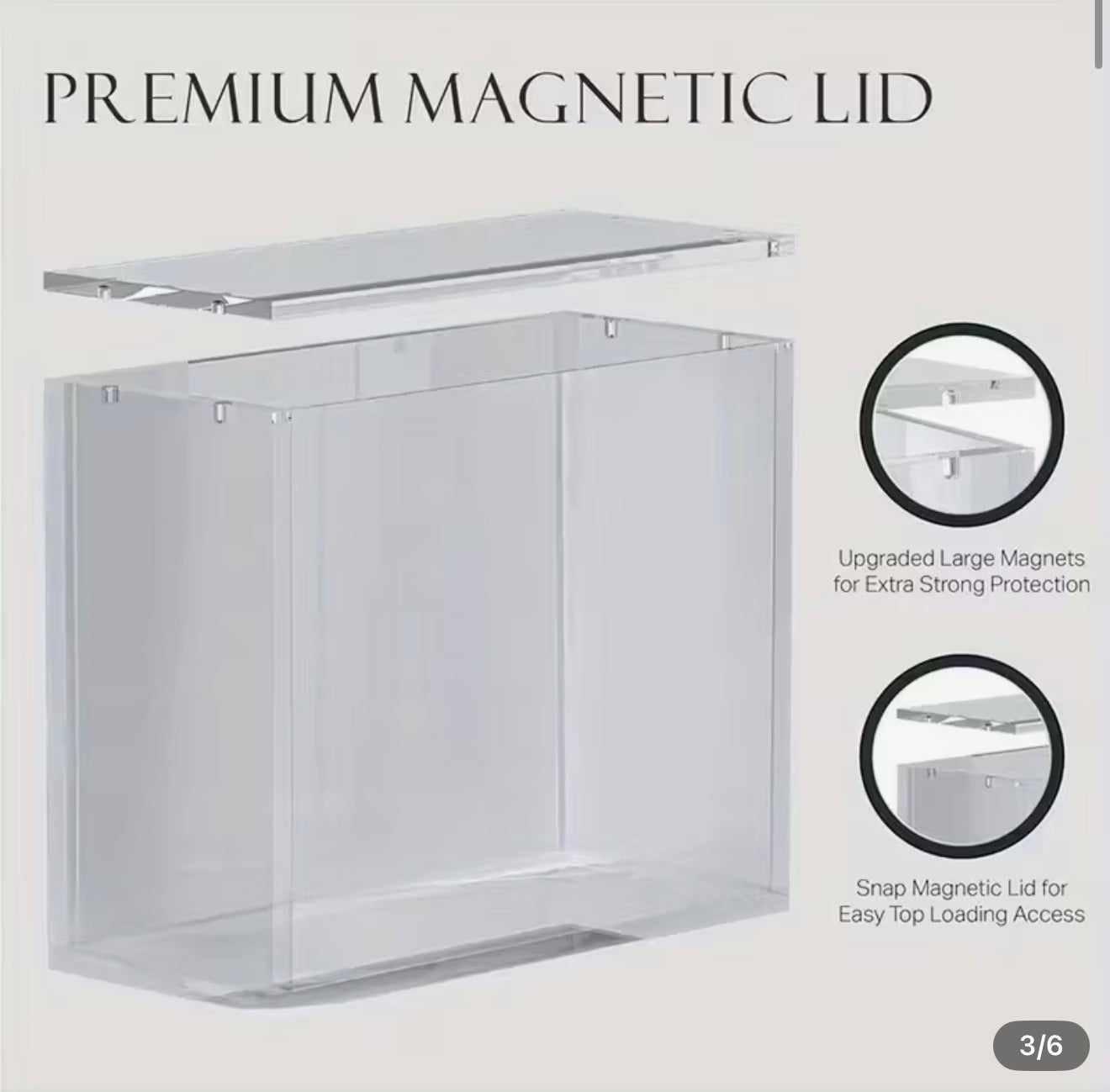 Acrylic Case for Pokemon display 36 booster box with Magnets UV protection