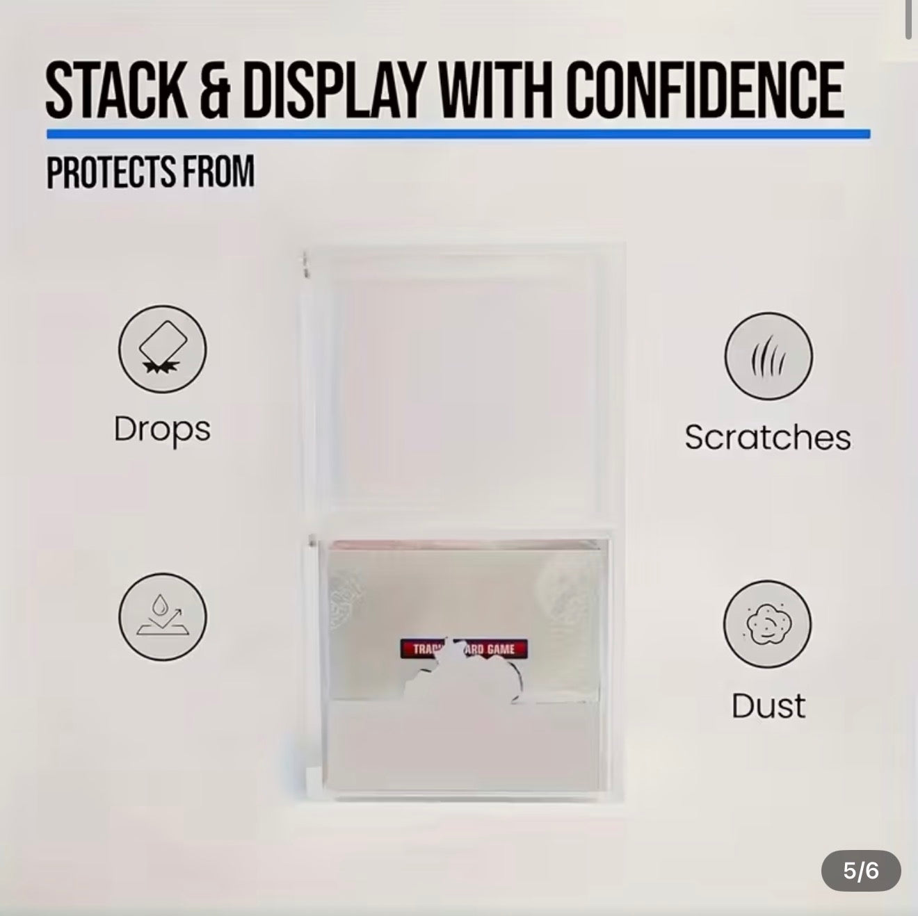 Acrylic Case for Pokemon display 36 booster box with Magnets UV protection