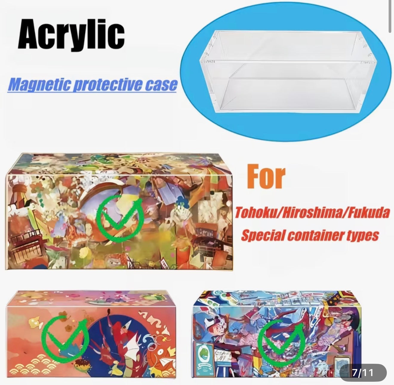 Acrylic Case for Hiroshima/Tohoku/Fukuoka Pokemon center box