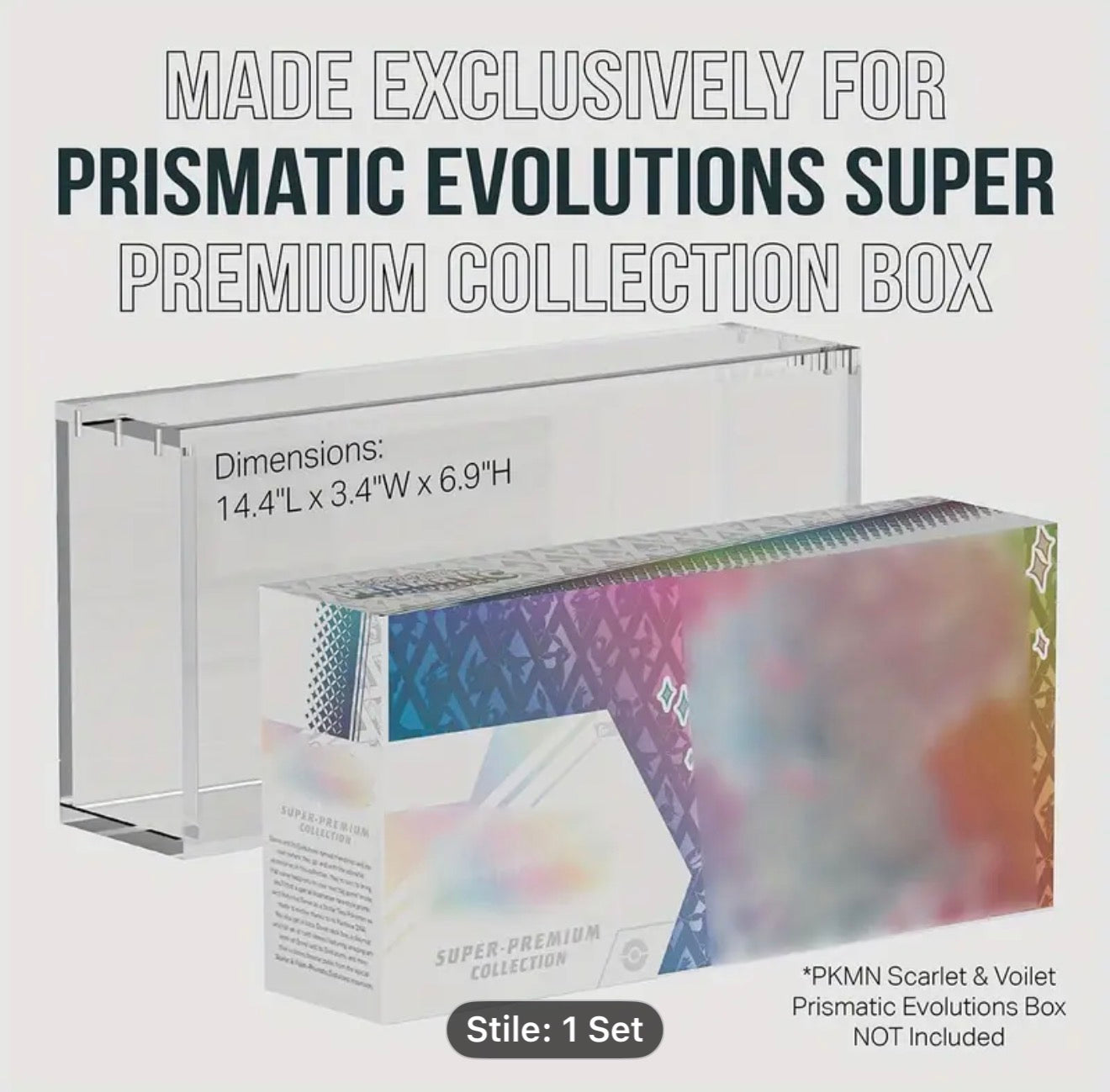 Acrylic Case for Super Premium Collection Pokemon - Prismatic